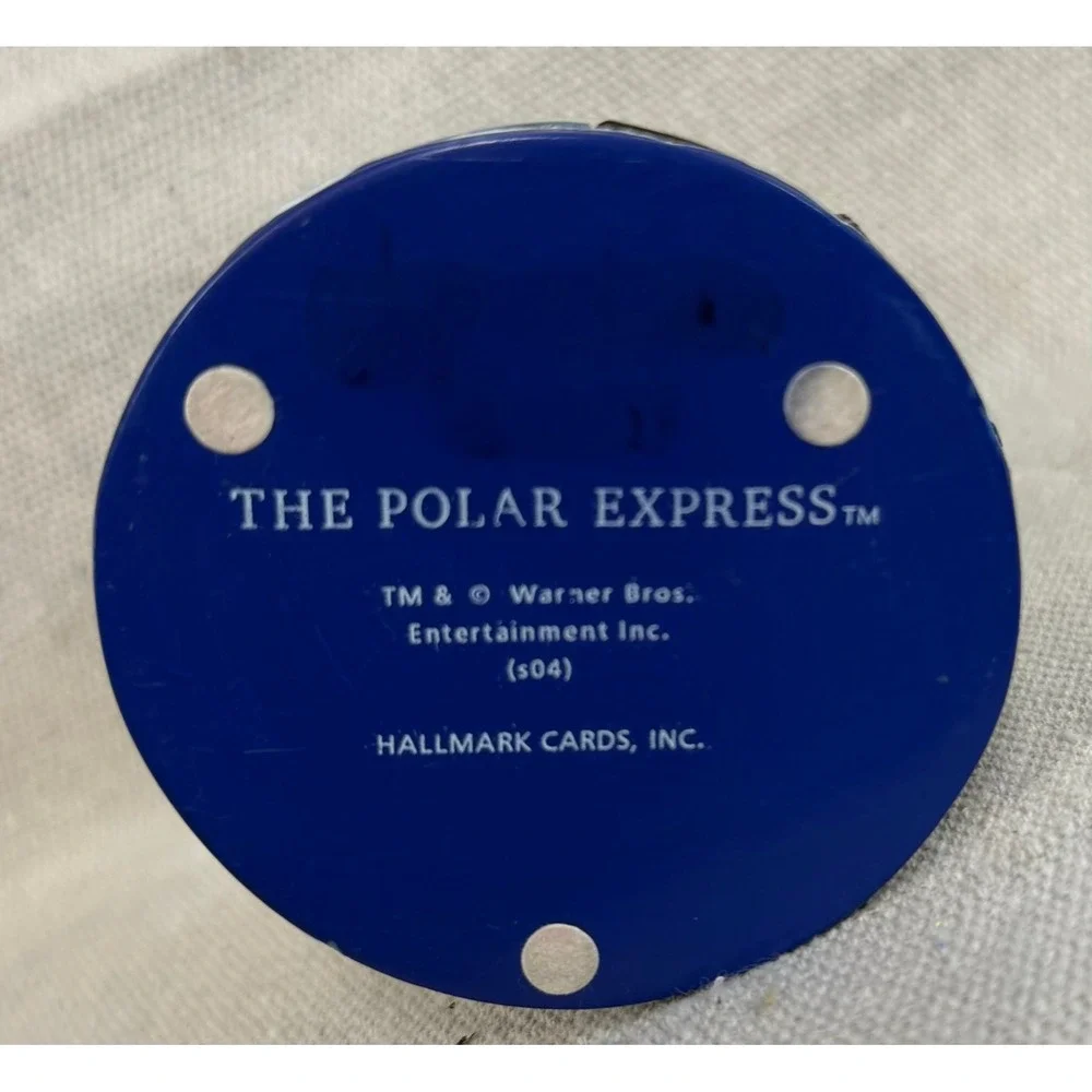 Hallmark The Polar Express Mini Snow Globe The Bell Rings For Me Blue 3.5 inch